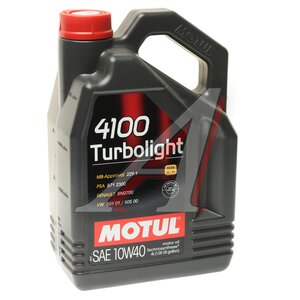 Изображение 1, 112933 Масло моторное 4100 TURBOLIGHT 10W40 п/синт.4л MOTUL