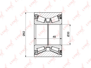 Изображение 5, WB1318 Подшипник ступицы RENAULT Logan (07-), Duster (10-) задней (комплект) LYNX