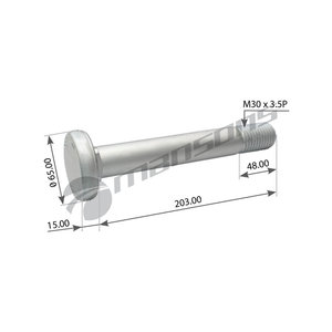 Изображение 1, 300.241 Палец BPW рессоры (M30x3.5x200мм) MANSONS