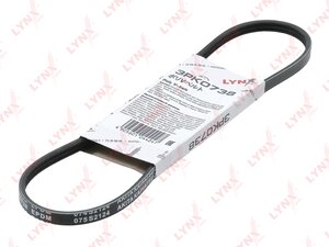 Изображение 1, 3PK0738 Ремень приводной поликлиновой 3PK738 LYNX