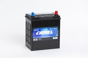 Изображение 1, 6СТ42(0) 45B19L Аккумулятор CAMEL Asia 42А/ч обратная полярность
