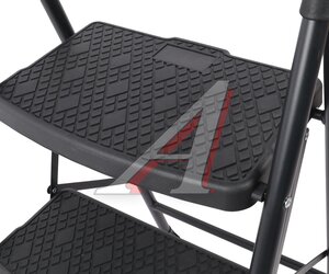 Изображение 3, PP-03 Лестница-стремянка 3 ступени стальная с пластиковыми ступенями AOMANTE