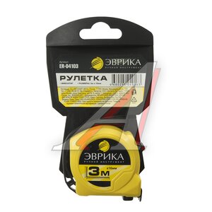 Изображение 1, ER-04103 Рулетка 3м 16мм пластиковый корпус с фиксатором ЭВРИКА