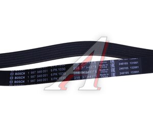 Изображение 4, 1987946051 Ремень приводной поликлиновой 6PK1030 BOSCH