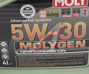 Изображение 4, 9089 Масло моторное MOLYGEN NEW GENERATION 5W30 синт.4л LIQUI MOLY