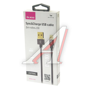 Изображение 2, OLM-041632 Кабель iPhone (5-) 1.0м черный Lightning Deluxe OLMIO