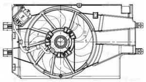 Изображение 9, LFK0194 Вентилятор ВАЗ-2190 (15-) электрический (для автомобилей с кондиционером тип KDAC ) в сборе LUZAR