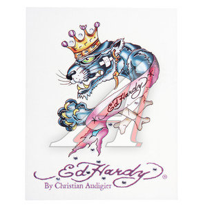 Изображение 1, EH-01034 Наклейка виниловая "SUPERSTAR" 9х12см со стразами ED HARDY
