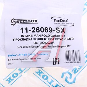 Изображение 4, 11-26069-SX Прокладка коллектора RENAULT Clio, Megane, Scenic впускного STELLOX