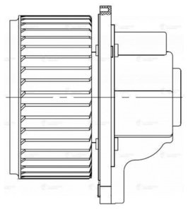 Изображение 4, LFH1701 Мотор отопителя SSANGYONG Rexton (02-) салона (с крыльчаткой) LUZAR