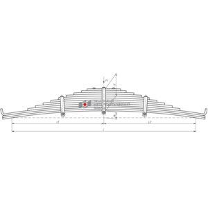 Изображение 2, 4310-2912012 Рессора КАМАЗ-4310, 5320 задняя (12 листов) L=1464мм ЧМЗ