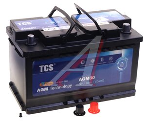 Изображение 2, 6СТ80(0) TCSAGM80 Аккумулятор TCS AGM 80А/ч обратная полярность