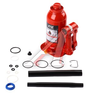 Изображение 1, GTE-TH80402 Домкрат бутылочный 4т 170-410мм 2-х штоковый GTE