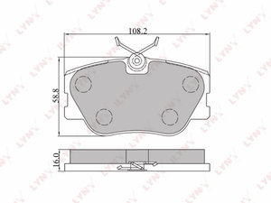 Изображение 1, BD5301 Колодки тормозные MERCEDES 190 (W201), Е (W124) передние (4шт.) LYNX