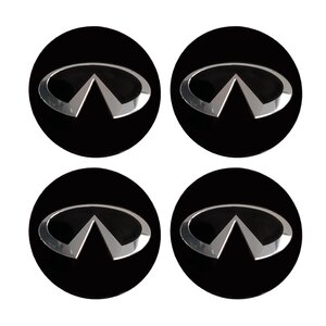 Изображение 3, NZD6 074 Эмблема диска колесного "INFINITI чер." (6см) металл комплект 4шт. MASHINOKOM