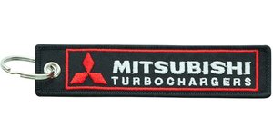 Изображение 2, BMV 034 Брелок "MITSUBISHI" ткань, вышивка 13х3см MASHINOKOM