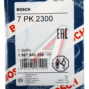 Изображение 6, 1987946299 Ремень приводной поликлиновой 7PK2300 TOYOTA Fortuner (05-) BOSCH