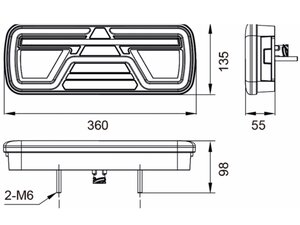 Изображение 7, 370-17-020 Фонарь задний универсальный светодиодный 12/24V c указателем поворота правый MEGAPOWER