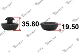 Изображение 3, ASMHO1022 Втулка амортизатора HONDA Civic заднего TENACITY
