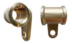 Изображение 2, INF.11.F16-LUG Соединитель переходник М16хМ16 прямой латунь с ухом STARTEC