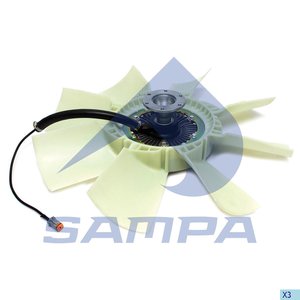 Изображение 1, 041.414-01 Вискомуфта SCANIA привода вентилятора (с крыльчаткой) SAMPA