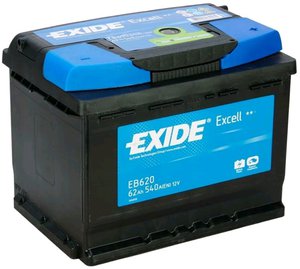 Изображение 3, EB620 Аккумулятор EXIDE Excell 62А/ч обратная полярность