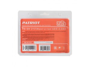 Изображение 7, 180301122 Аккумулятор для электроинструмента 21.0В 2.0Ач PATRIOT