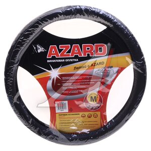 Изображение 1, OPLA0115 Оплетка руля (M) 37-39см серая объемный винил AZARD