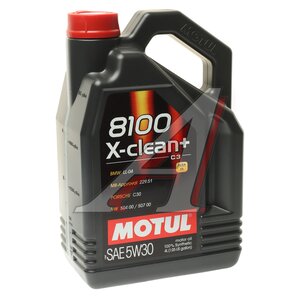 Изображение 1, 111859 Масло моторное 8100 X-CLEAN+ 5W30 синт.4л MOTUL