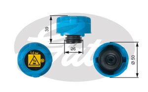 Изображение 5, RC216 Пробка радиатора FIAT Ducato GATES