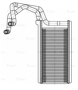 Изображение 4, LRh1148 Радиатор отопителя MITSUBISHI L200 (05-14), Pajero (08-14) LUZAR