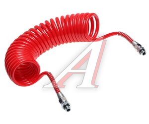 Изображение 1, 350-49-001 Шланг пневматический витой М16 L=7.5м (красный) (t=-45+50) MEGAPOWER