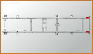 Изображение 2, А-285-3302.01 Удлинитель ГАЗ-3302 рамы задний сверленый (для поперечены №6) L=400мм АЗГ