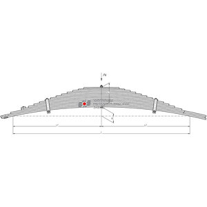 Изображение 2, 509-2912012-11 Рессора МАЗ-509 задняя (15 листов) L=1846мм ЧМЗ