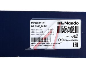 Изображение 6, MBC035151 Диск тормозной NISSAN Almera (N16), Primera (P11) передний (1шт.) MANDO