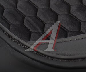 Изображение 2, DES-600 BK/BK Накидка на сиденье алькантара стеганая/эко-кожа черная (2шт.) Designo AUTOPROFI