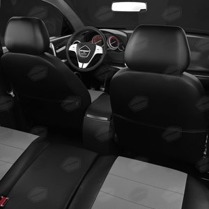 Изображение 7, HY15-1302-EC02 Авточехлы HYUNDAI Porter (12-) экокожа черно-серые (1вод. 2пассаж.) AVTOLIDER