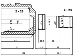 Изображение 1, Z87520R ШРУС внутренний TOYOTA Corolla (95-00) комплект ZIKMAR