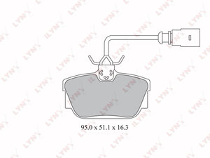 Изображение 1, BD3027 Колодки тормозные VW Sharan, T4 (96-) задние (R16) (4шт.) LYNX