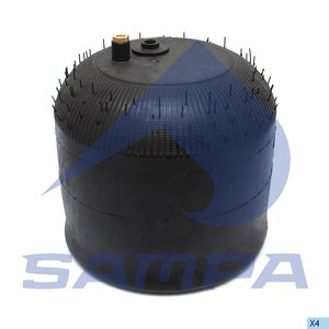 Изображение 2, SP554187-K02 Пневморессора MERCEDES Actros (стальной стакан, верх.отв.М16х1.5+штуц.Voss 232 смещен) SAMPA