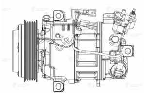 Изображение 4, LCAC1420 Компрессор NISSAN Qashqai (13-), X-Trail (14-) кондиционера LUZAR