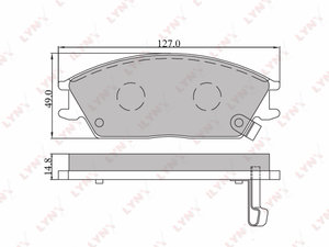 Изображение 1, BD3601 Колодки тормозные HYUNDAI Accent (99-), Getz, Coupe передние (4шт.) LYNX