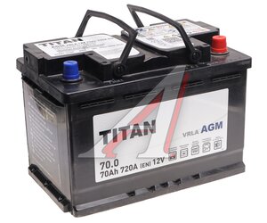 Изображение 1, 6СТ70(0) Аккумулятор ТИТАН AGM 70А/ч обратная полярность