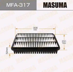 Изображение 2, MFA-317 Фильтр воздушный TOYOTA Land Cruiser MASUMA