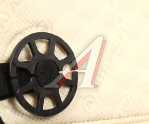 Изображение 4, AUT-600 BK/BK Накидка на сиденье алькантара стеганая/эко-кожа черная (2шт.) Autobiography AUTOPROFI