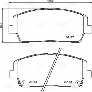 Изображение 3, PF0878 Колодки тормозные HYUNDAI Santa Fe (18-) передние (4шт.) TRIALLI