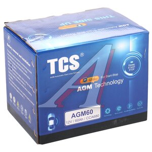 Изображение 4, 6СТ60(0) TCSAGM60 Аккумулятор TCS AGM 60А/ч обратная полярность