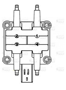 Изображение 2, SC 0350 Катушка зажигания DODGE Neon (99-) (2.0) STARTVOLT