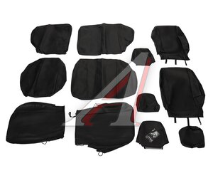 Изображение 1, ACCS-L-34 Авточехлы CHEVROLET Niva (14-15) экокожа черные комплект Лима AIRLINE