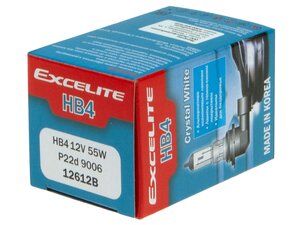Изображение 3, EX-12612B Лампа 12V HB4(9006) 51W P22d Crystal White EXCELITE